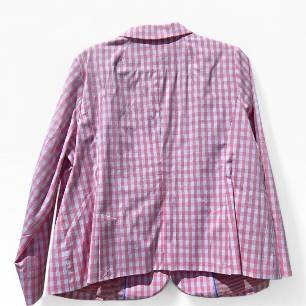 Womens Talbots Pink Gingham Check Blazer - Picture 4 of 10